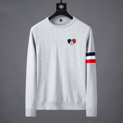 Moncler 2019 Mens Retro Logo Crew-neck Sweater - 몽클레어 2019 남성 레트로 로고 크루넥 스웨터  Moc0881x.Size(m - 3xl).그레이