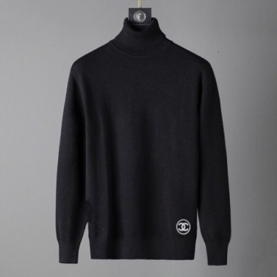 Chanel 2019 Mans 'cc' Logo Turtle-neck Wool Sweater - 샤넬 2019 여성 'cc' 로고 터틀넥 울 스웨터 Cnl0456x.Size(m - 3xl).블랙