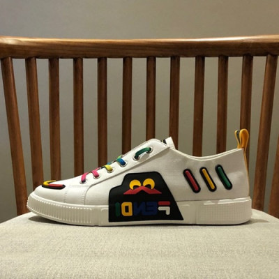 Fendi 2019 Mens Canvas Sneakers - 펜디 2019 남성용 캔버스 스니커즈 FENS0216,Size(240 - 270).화이트