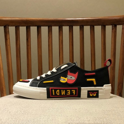 Fendi 2019 Mens Canvas Sneakers - 펜디 2019 남성용 캔버스 스니커즈 FENS0219,Size(240 - 270).블랙