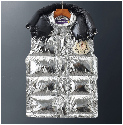 Moncler 2019 Mens Patch Logo Modern Down Padding Vest - 몽클레어 2019 남성 패치 로고 모던 다운 패딩조끼 Moc0883x.Size(s - 2xl).실버