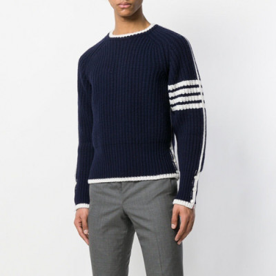 Thom Browne 2019 Mens Strap Crew-neck Sweater - 톰브라운 2019 남성 스트랩 크루넥 스웨터 Thom0356x.Size(s - xl).네이비