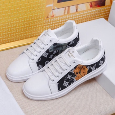 Louis Vuitton 2019 Mens Leather & Denim Sneakers - 루이비통 2019 남성용 레더&데님 스니커즈 LOUS0413,Size(240 - 270).블랙+화이트