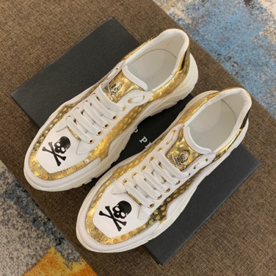 Philipp plein 2019 Mens Leather Sneakers  - 필립플레인 2019 남성용 레더 스니커즈 PPS0146,Size(240 - 270).화이트