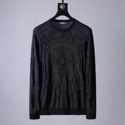 Chrome Hearts 2019 Mens Crew-neck Wool Sweater - 크롬하츠 2019 남성 크루넥 울 스웨터 Chr0049x.Size(l - 4xl).블랙