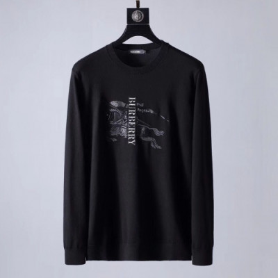 Burberry 2019 Mens Retro Logo Crew - neck Sweater - 버버리 2019 남성 레트로 로고 크루넥 스웨터 Bur01311x.Size(l - 4xl).블랙