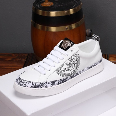 Versace 2019 Mens Leather Sneakers - 베르사체 2019 남성용 레더 스니커즈 VERS0249,Size (240 - 270).화이트