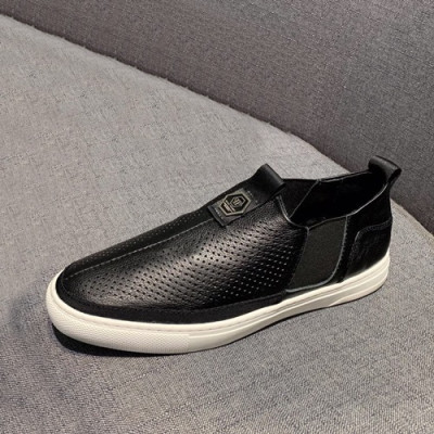 Philipp plein 2019 Mens Leather Slip On  - 필립플레인 2019 남성용 레더 슬립온 PPS0150,Size(240 - 270).블랙