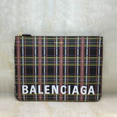 Balenciaga 2019 Leather Clutch Bag,34CM - 발렌시아가 2019 남여공용 레더 클러치백,BGB0467,34CM,블랙