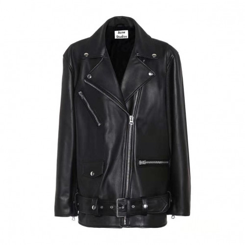 Acne Sstudios 2019 Womens Casual Leather Jacket - 아크네 2019 여성 캐쥬얼 가죽자켓 Acn0026x.Size(s - l).블랙