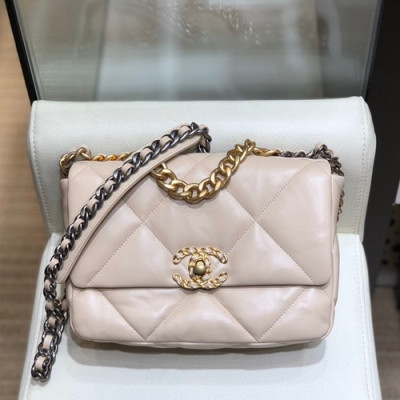 Chanel 2019 Leather Shoulder Bag ,26CM - 샤넬 2019 여성용 레더 숄더백  CHAB1252,26CM,베이지