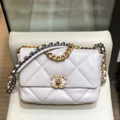 Chanel 2019 Leather Shoulder Bag ,26CM - 샤넬 2019 여성용 레더 숄더백  CHAB1253,26CM,화이트