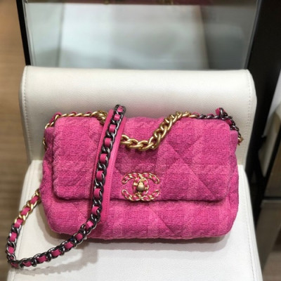 Chanel 2019 Tweed Shoulder Bag ,26CM - 샤넬 2019 여성용 트위드 숄더백  CHAB1257,26CM,핑크