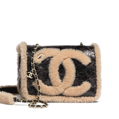 Chanel 2019 Women Chain Shoulder Cross Bag,18cm - 샤넬 2019 여성용 체인 숄더 크로스백 CHAB1284, 18cm,블랙+베이지