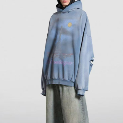 발렌시아가 남/녀 집업 후드티 - Balenciaga Unisex Zip-up Hoodie - bac0054x