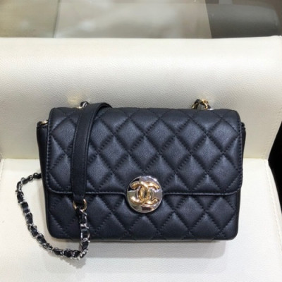 Chanel 2019 Women Small Chain Shoulder Cross Bag,18.5cm - 샤넬 2019 여성용 스몰 체인 숄더 크로스백 CHAB1294, 18.5cm,블랙