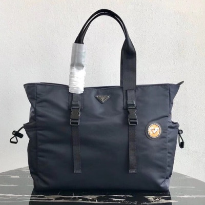 Prada 2019 Nylon Tote Shoulder Shopper Bag,40CM - 프라다 2019 나일론 남여공용 토트 숄더 쇼퍼백,2VG042-2,40cm,네이비