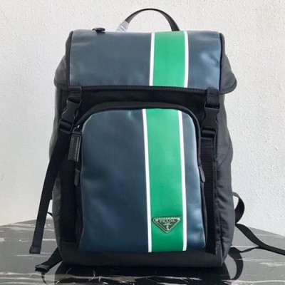 Prada 2019 Leather Back Pack,45CM - 프라다 2019 남여공용 레더 백팩 2VZ135-9,45CM,네이비+그린