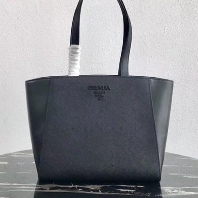 Prada 2019  Saffiano Tote Shoulder Bag,29cm - 프라다 2019 여성용 사피아노 토트 숄더백 ,1BG288-1,29cm,블랙