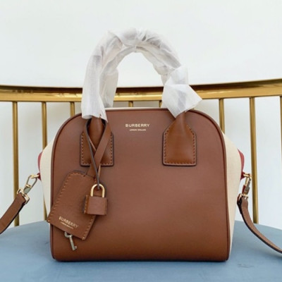 Burberry 2019 Leather Tote Shoulder Bag, 34cm - 버버리 2019 여성용 레더 토트 숄더백 ,BURB0414,34cm,브라운