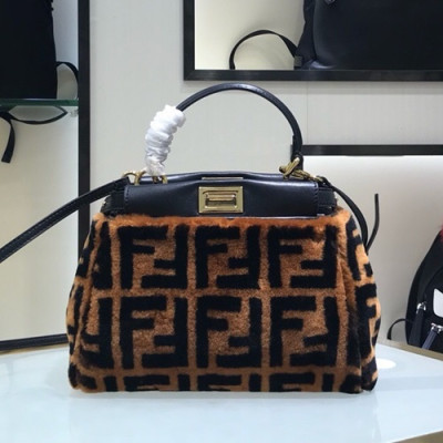 Fendi 2019 Tote Shoulder Bag, 23cm - 펜디 2019 여성용 토트 숄더백,FENB0479,23cm,브라운