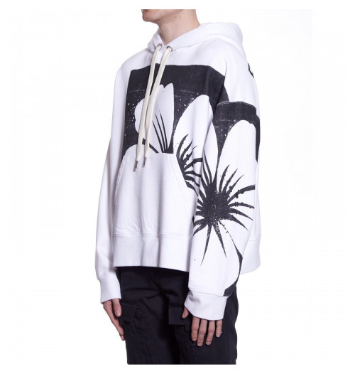 Palm Angels 2019 Mm/Wm Logo Oversize  Cotton Hood Tee - 팜 엔젤스 2019 남자 로고 오버사이즈 코튼 후드티 Pam0046x.Size(s - xl).화이트