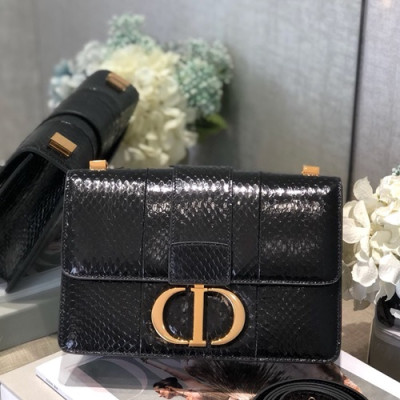 Dior 2019 Leather CD Buckle Shoulder Bag,24CM - 디올 2019 레더 CD 버클 여성용 숄더백  DIOB0444,24CM,블랙