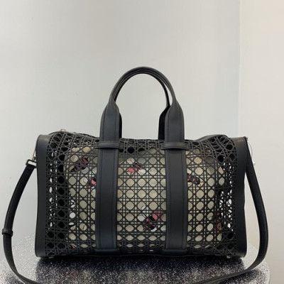 [매장판]Dior x Kaws 2019 Canvas & Leather Tote Shoulder Bag ,46CM - 디올 x 카우스 2019 여성용 캔버스 & 레더 토트 숄더백  DIOB0456,46CM,블랙