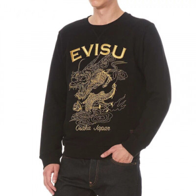 Evisu Mens Embroidery Evisukuro Casual Man-to-man - 에비수 2019 남성 자수 갈매기 캐쥬얼 긴팔티 Evi18x