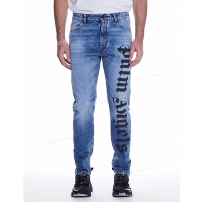 Palm Angels 2019 Mens Logo Casual Denim Pants - 팜 엔젤스 2019 남성 로고 캐쥬얼 데님 팬츠 Pam0051x.Size(s - xl).블루