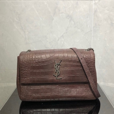 Saint Laurent 2019 Leather Shoulder Bag,26cm - 입생로랑 2019 레더 숄더백 8820, SLB0516,26cm,브라운