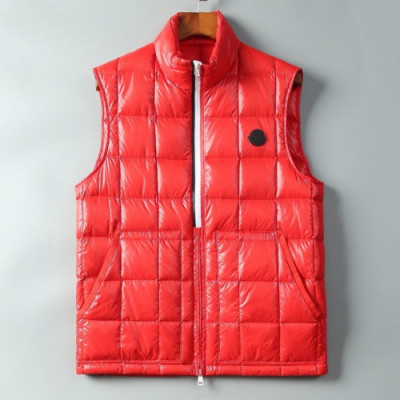 Moncler 2019 Mens Patch Logo Modern Goose Down Padding Vest - 몽클레어 2019 남성 패치 로고 모던 구스다운 패딩 조끼 Moc0979x.Size(m - 3xl).레드