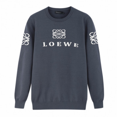 Loewe 2019 Mens Logo Crew-neck  Wool Sweater - 로에베 2019 남성 로고 크루넥 울 스웨터 Loe0099x.Size(l - 3xl).다크그레이