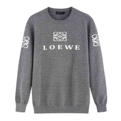 Loewe 2019 Mens Logo Crew-neck  Wool Sweater - 로에베 2019 남성 로고 크루넥 울 스웨터 Loe0100x.Size(l - 3xl).그레이