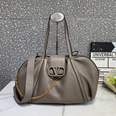 Valentino 2019 Leather Vsling Small Tote Shoudler Bag,35CM - 발렌티노 2019 레더 브이슬링 스몰 토트 숄더백,1970-VTB0843,35CM,그레이