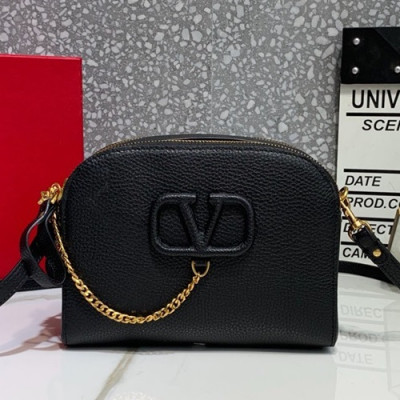 Valentino 2019 Leather Shoudler Bag,20.5CM - 발렌티노 2019 레더 숄더백,1976-VTB0873,20.5CM,블랙