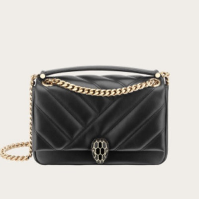 Bvlgari 2019 Serpenti Cabochon Chain Shoulder Bag,22.5CM - 불가리 2019 세르펜티 카보숑 체인 숄더백,BVLB0161,22.5cm,블랙