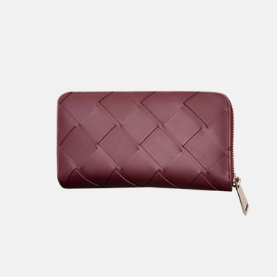 Bottega Veneta 2019 Zip Round Wallet - 보테가베네타 남여공용 지퍼 라운드 장지갑 88605-BVW0145,19cm.와인