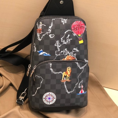 Louis Vuitton 2019 Avenue Mens Hip Sack,31cm - 루이비통 2019 에비뉴 남성용 범백 힙색, M41719,LOUB1749,31cm,블랙