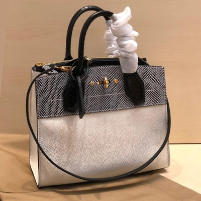 Louis Vuitton 2019 City Steamer Tote Shoulder Bag,26.5cm - 루이비통 2019 시티 스티머 토트 숄더백 M95975,LOUB1790,26.5cm,화이트