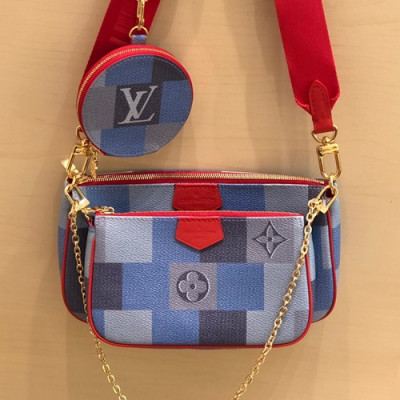 Louis Vuitton 2019 Pochette Favorite Monogram Shoulder Bag ,25cm - 루이비통 2019 포쉐트 페이보릿 모노그램 숄더백,M44823, LOUB1823, 25cm,블루