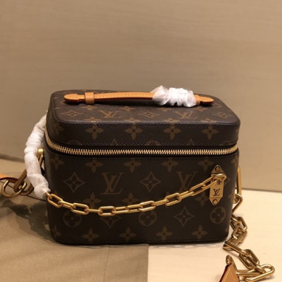 Louis Vuitton 2019 Monogram Beauty Case Tote Shoulder Bag,19cm - 루이비통 2019 모노그램 뷰티 케이스 토트 숄더백 M61113,LOUB1832,19cm,브라운