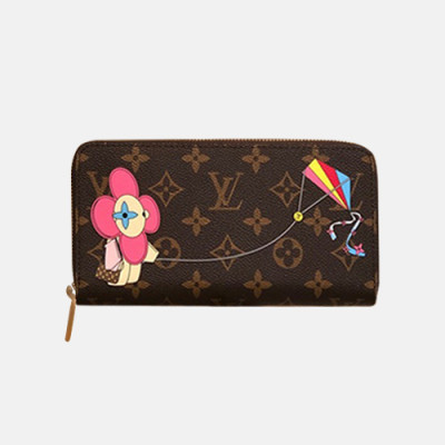 Louis Vuitton 2019 Monogram Canvas Zip Round Wallet M60017 - 루이비통 2019 모노그램 남여공용 캔버스 지퍼 라운드 장지갑,LOUW0352,Size(19cm),브라운