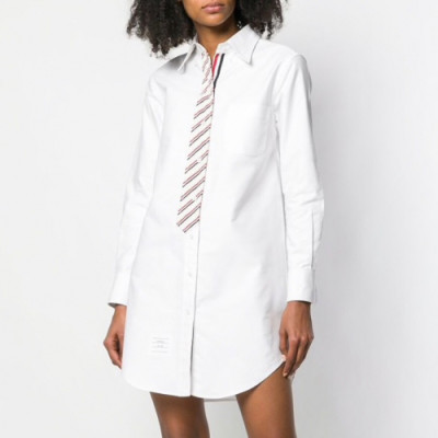 Thom Browne Womens Strap Cotton Shirt - 톰브라운 여성 스트랩 코튼 셔츠 Thom393x