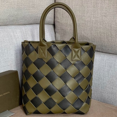 Bottega Veneta 2019 Tote Shoulder Shopper Bag,35cm - 보테가 베네타 2019 토트 숄더 쇼퍼백, 575800,BVB0454,35cm,올리브+블랙