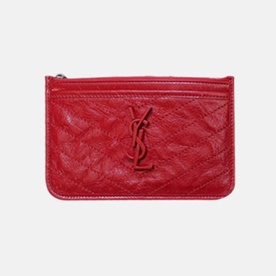 Saint Laurent 2019 Niki Leather Wallet,583577 - 입생로랑 2019 니키 여성용 레더 장지갑 SLW0058.21cm,레드