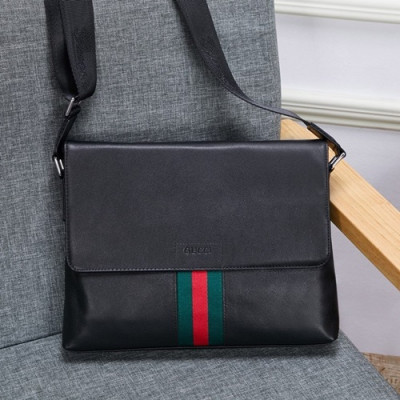 Gucci 2018 Leather Shoulder Bag ,32CM - 구찌 2018 레더 남성용 숄더백 GUB0849 ,32cm,블랙