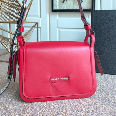 Prada 2019 Leather Shoulder Bag,26CM - 프라다 2019 레더 숄더백,PRAB0094,26cm,레드