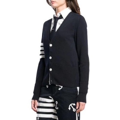 Thom Browne 2019  Women V-neck Knit Cardigan - 톰브라운 2019 여성 브이넥 니트 가디건 Thom0397x.Size(s - l).네이비