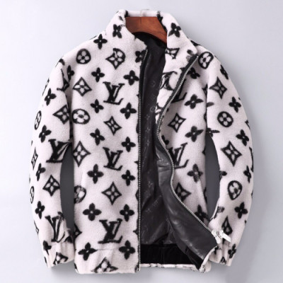 Louis vuitton 2019 Mens Logo Mink Leather Jacket - 루이비통 2019 남성 로고 밍크 가죽 자켓 Lou01390x.Size(m - 3xl).화이트